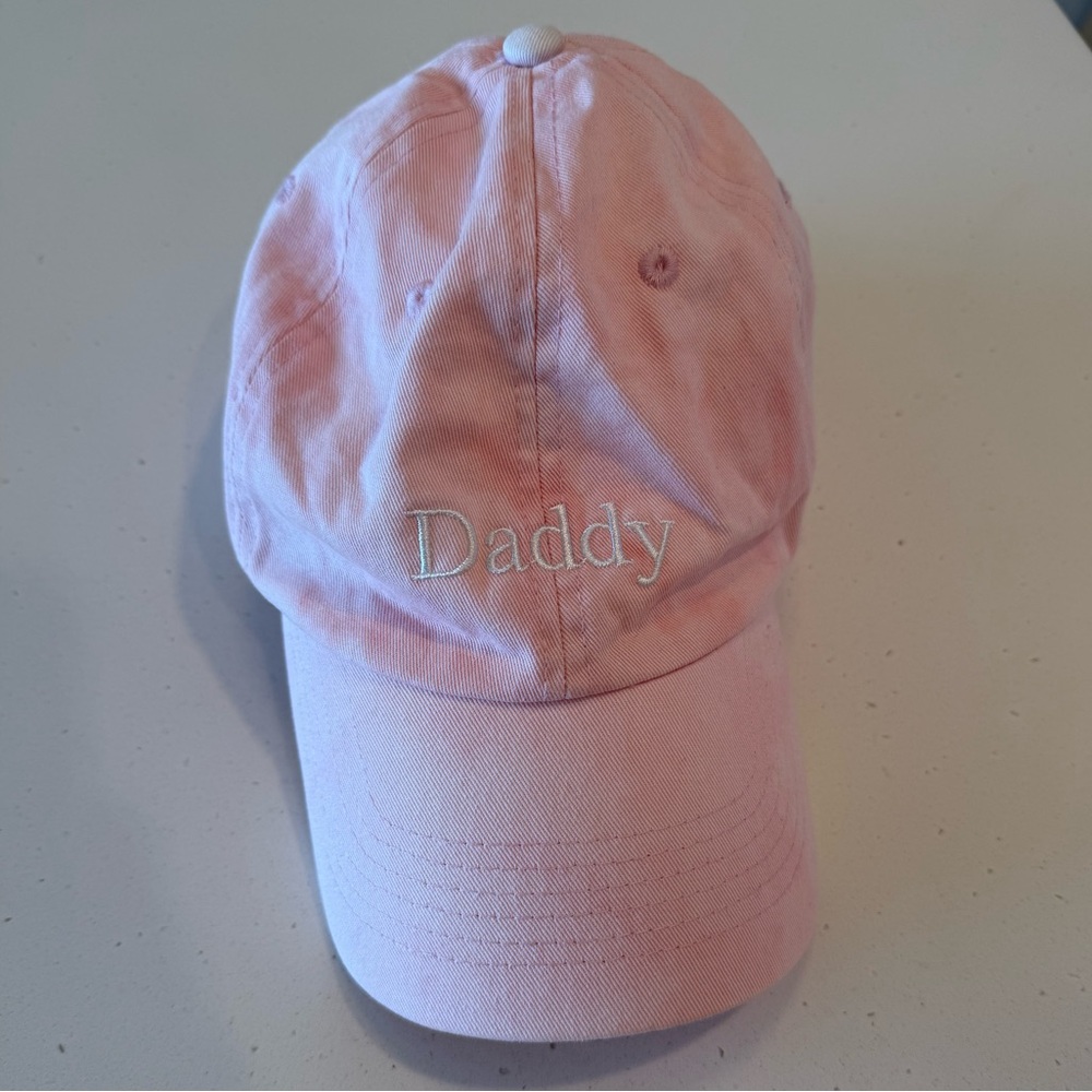 Urban Outfitters Pink Cotton Embroidered Daddy Hat Baseball Cap EUC OS